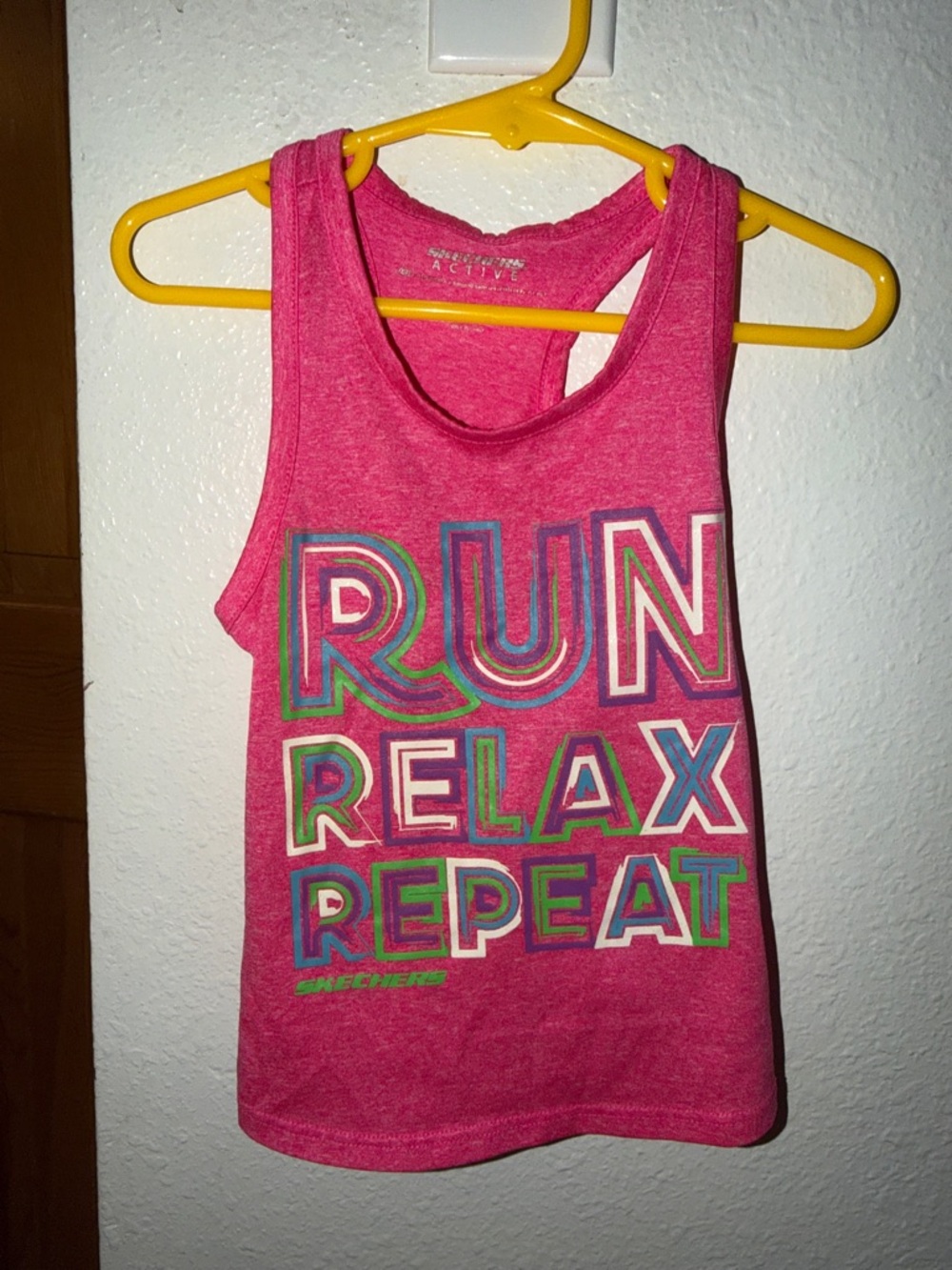 Skechers Hot Pink Graphic Racerback Tank